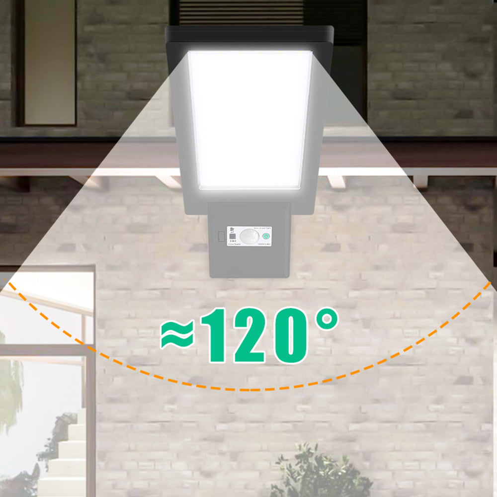 Style A 90-LED Motion Sensor Solar Powered Lamp Waterproof Remote Control Wall Light for Outdoor Garden Courtyard