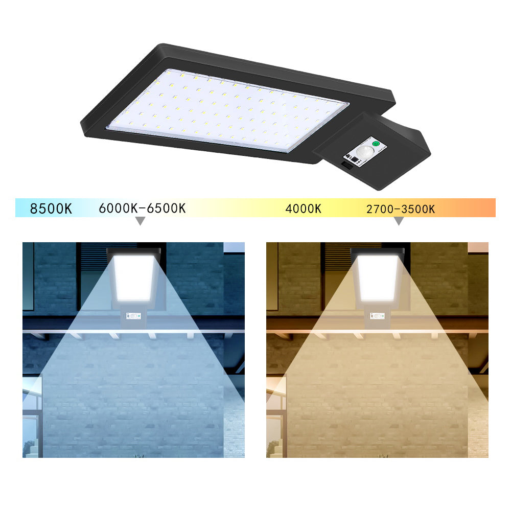 Style A 90-LED Motion Sensor Solar Powered Lamp Waterproof Remote Control Wall Light for Outdoor Garden Courtyard