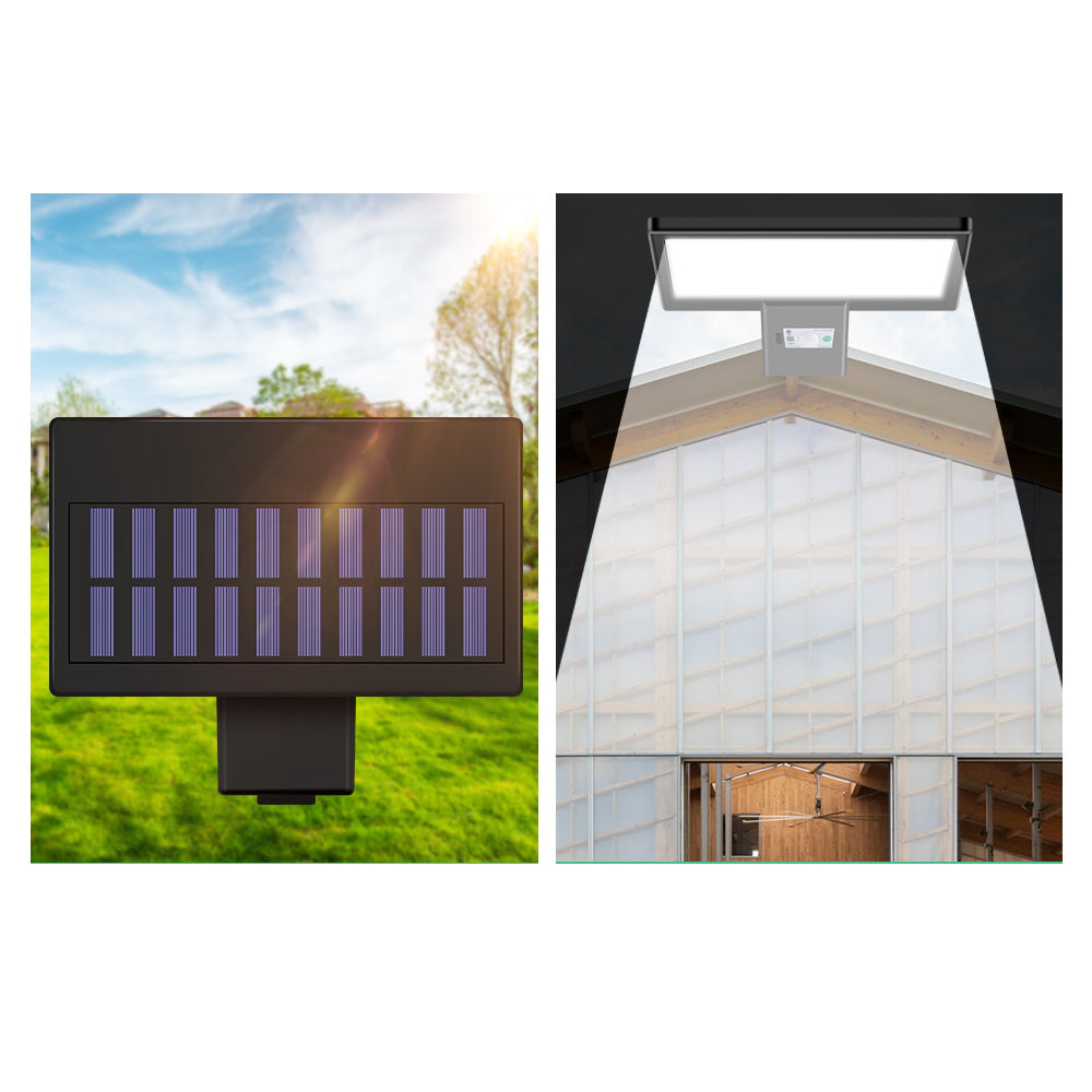 Style B Waterproof Motion Sensor 90 LEDs Solar Powered Remote Control Wall Light for Outdoor Garden Courtyard