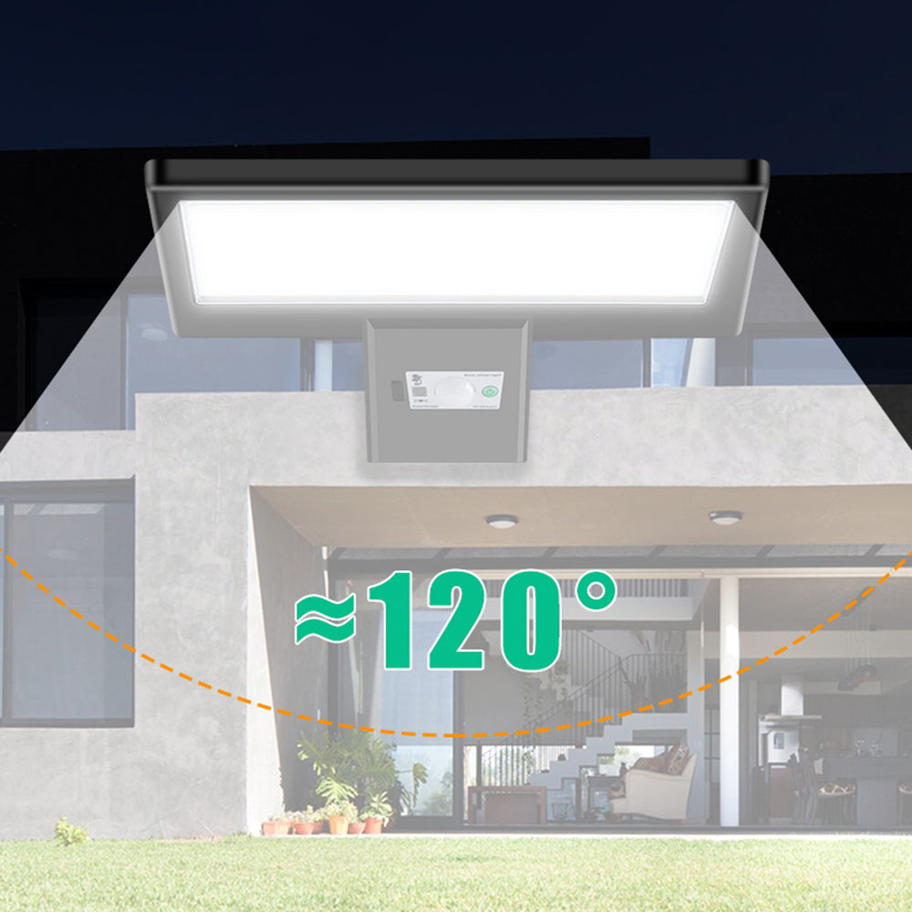 Style B Waterproof Motion Sensor 90 LEDs Solar Powered Remote Control Wall Light for Outdoor Garden Courtyard