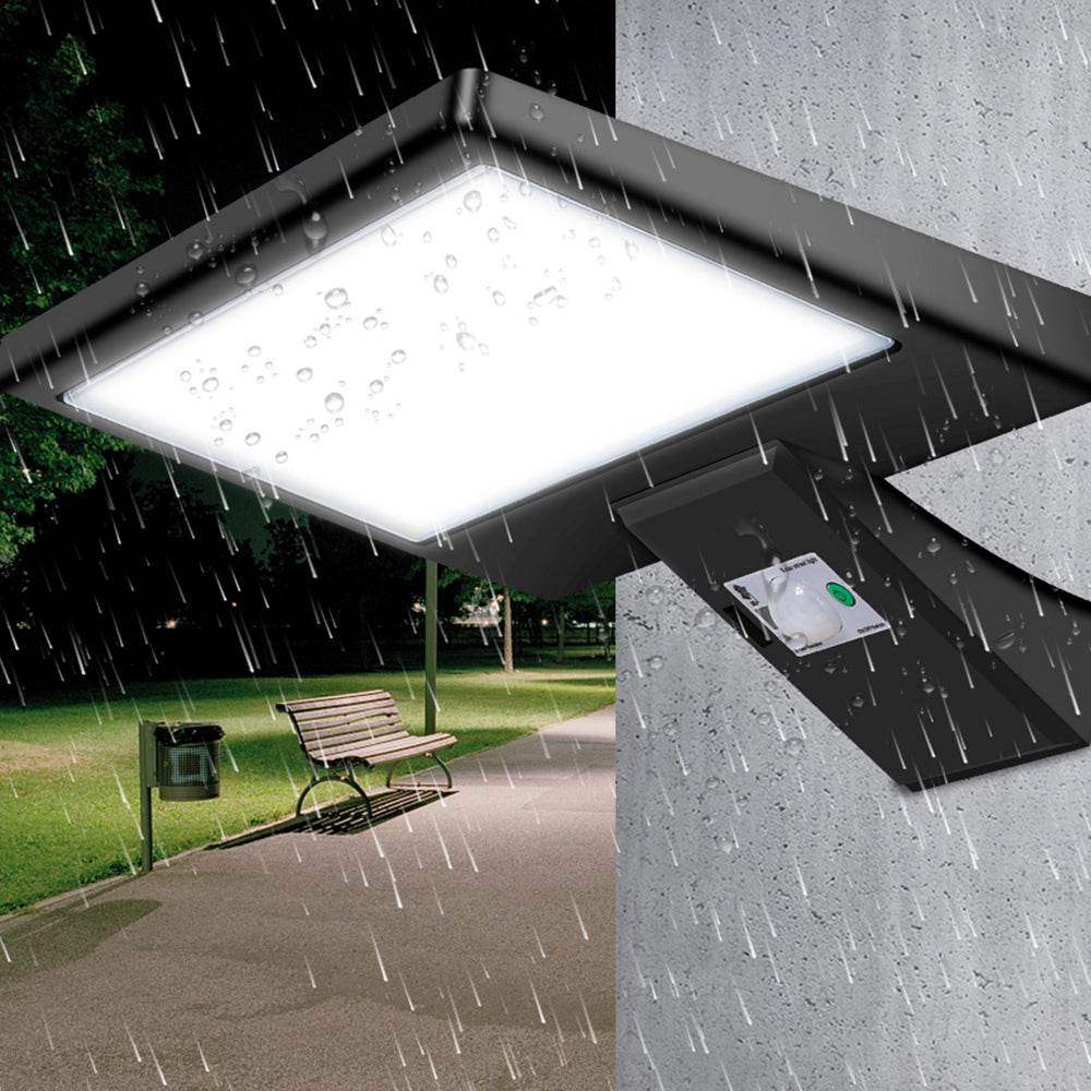Style B Waterproof Motion Sensor 90 LEDs Solar Powered Remote Control Wall Light for Outdoor Garden Courtyard