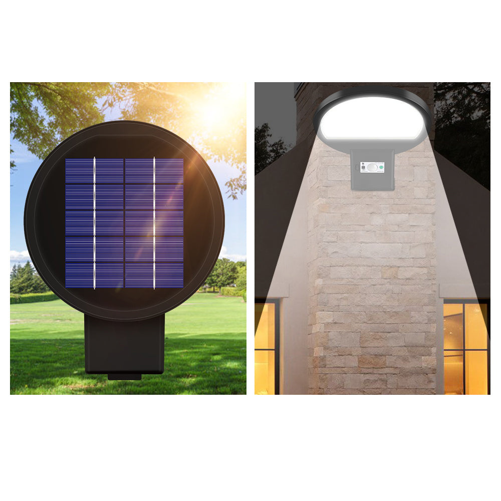 Style C Outdoor Garden Waterproof Motion Sensor 90 LEDs Solar Powered Wall Light with Remote Control