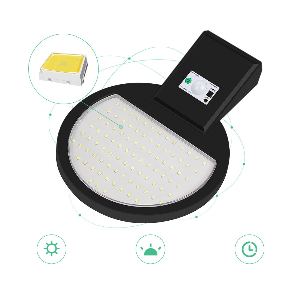 Style C Outdoor Garden Waterproof Motion Sensor 90 LEDs Solar Powered Wall Light with Remote Control