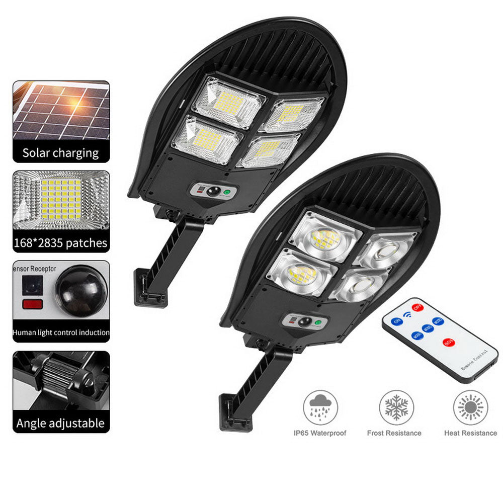 Solar Power Bright LED Wall Light Human Body Induction Outdoor Waterproof Garden Yard Street Lamp with Remote Control