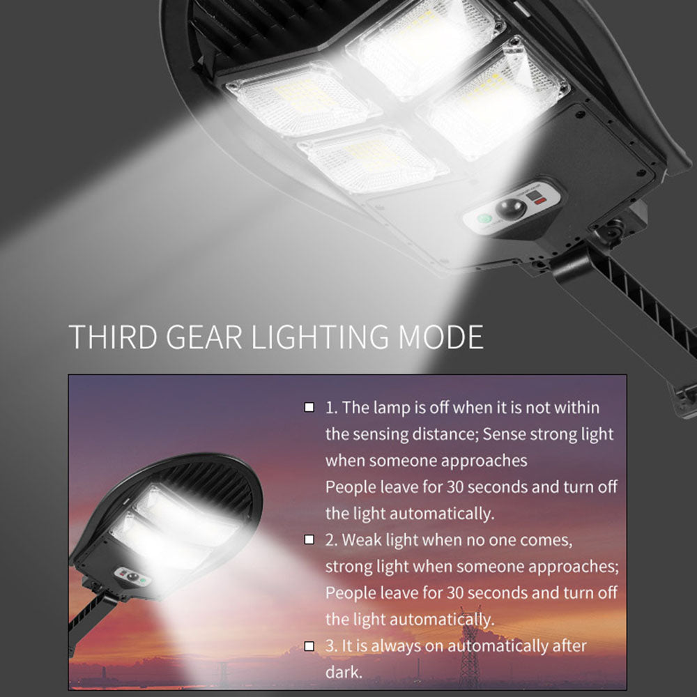 Solar Power Bright LED Wall Light Human Body Induction Outdoor Waterproof Garden Yard Street Lamp with Remote Control