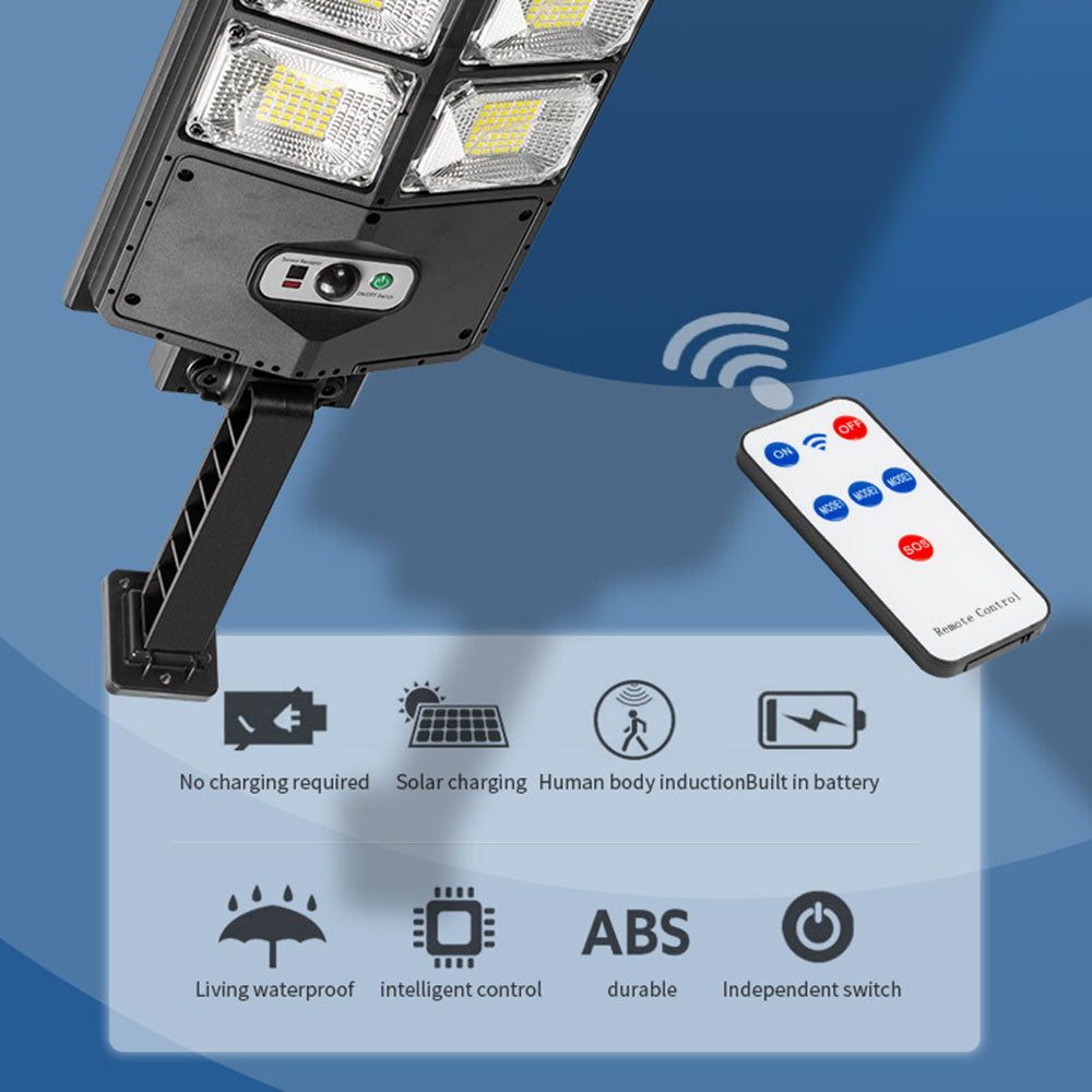 Solar Power LED Light Super Bright Waterproof Outdoor Garden Yard Wall Lamp Motion Sensor Light with Remote Control