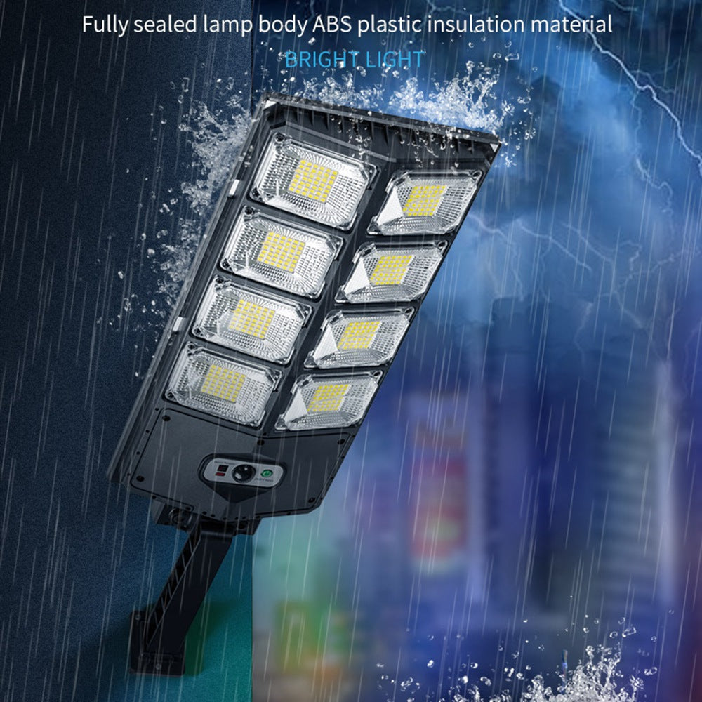 W789AB-4 Waterproof LED Solar Motion Sensor Lights Outdoor Street Lights with Remote Control 3 Lighting Modes Security Light for Front Door Yard Garage