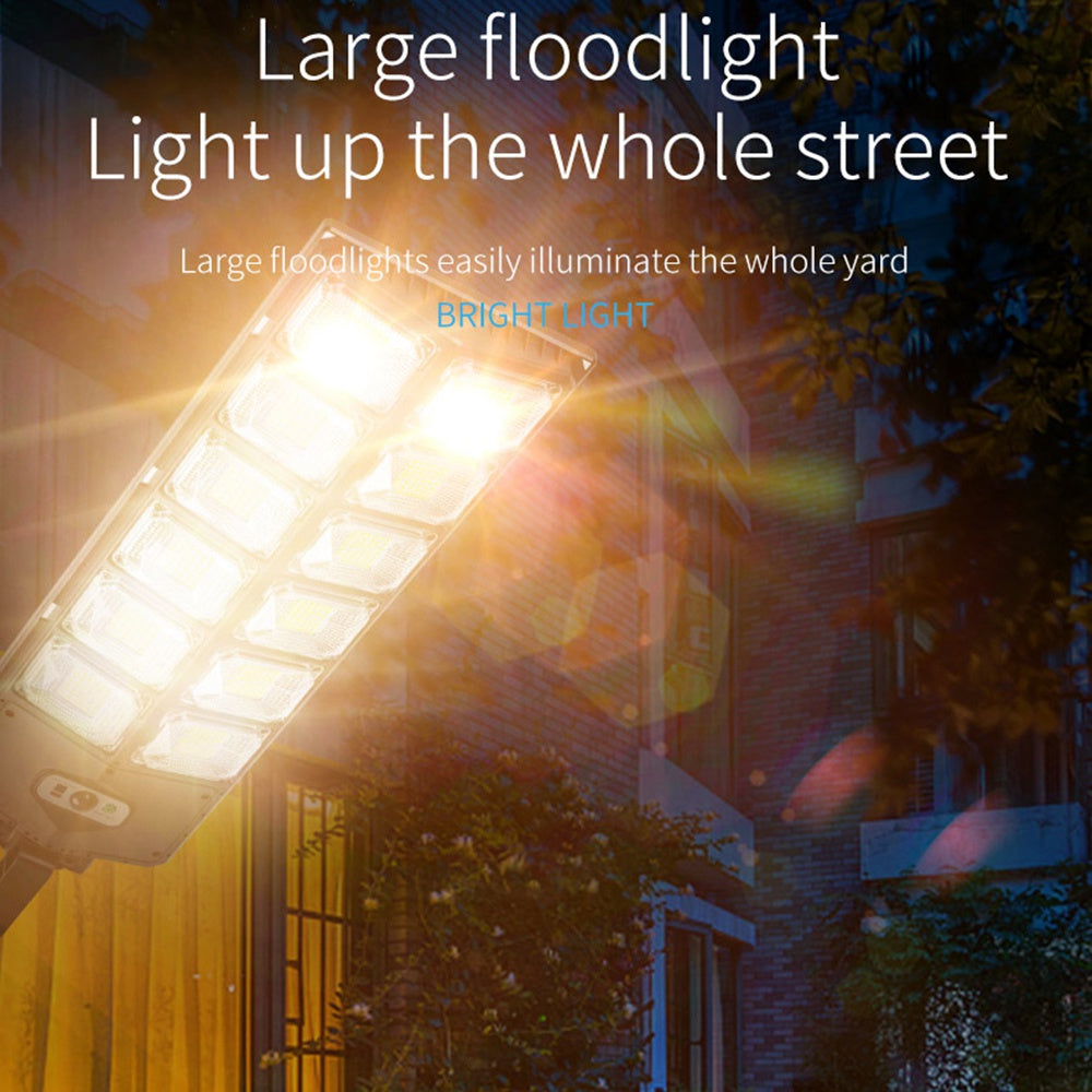 W789B-6 LED Solar Motion Sensor Lights Outdoor Street Lights with Multi-Angle Adjustable / 3 Lighting Modes IP65 Waterproof Security Flood Light for Front Door Yard Garage