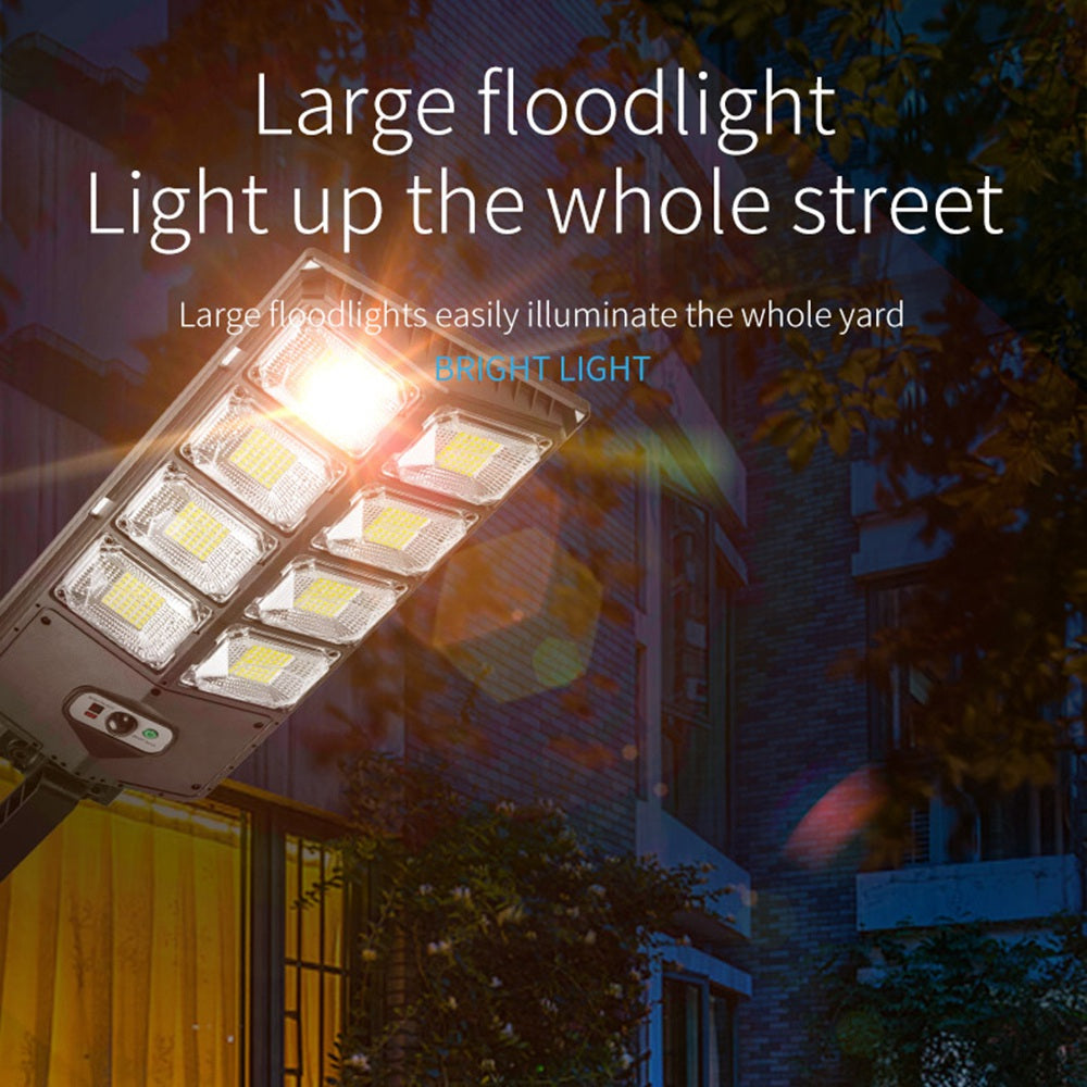 W785-6 High-power Solar Lights Outdoor COB Solar Motion Sensor Lights with 3 Heads / 3 Lighting Modes Life Waterproof Security Flood Light for Front Door Yard Garage