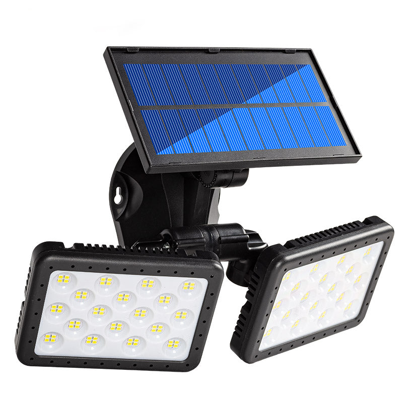 W770A Rotatable Double Head PIR Motion Sensor Solar Wall Light Emergency Lamps Outdoor Garden Lighting