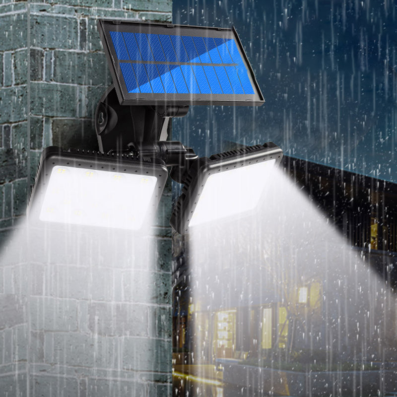W770A Rotatable Double Head PIR Motion Sensor Solar Wall Light Emergency Lamps Outdoor Garden Lighting
