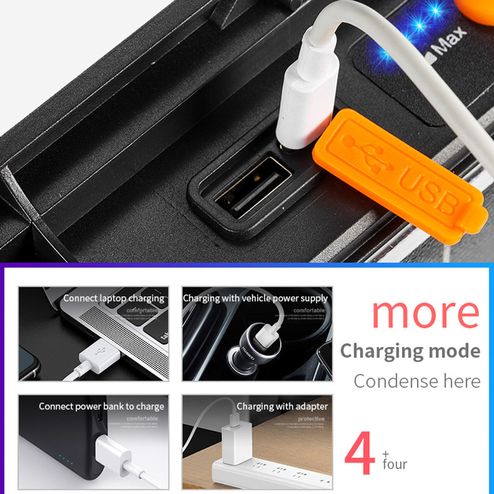 W877-2 Multifunctional 3600mAh Solar LED Light High Power Solar Light Power Bank Portable Searchlight Waterproof Emergency Light Support 360-Degree Rotating 180-Degree Adjustable