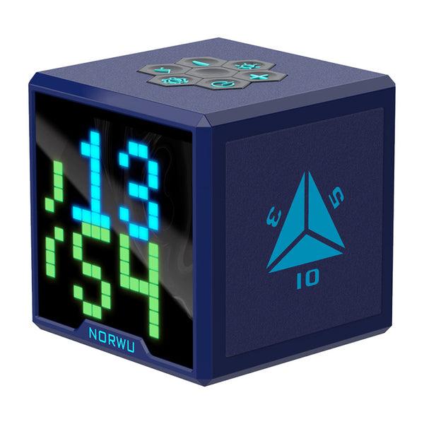 NORWU 007 Desktop Music Rhythm RGB Ambient Light Alarm Clock Weather Sync Time Manager Home Decor