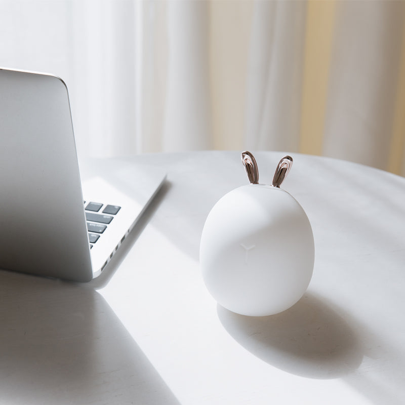 Antlers Rabbit Ears Decor Cute Rechargeable Soft Night Light Sleeping Lamp