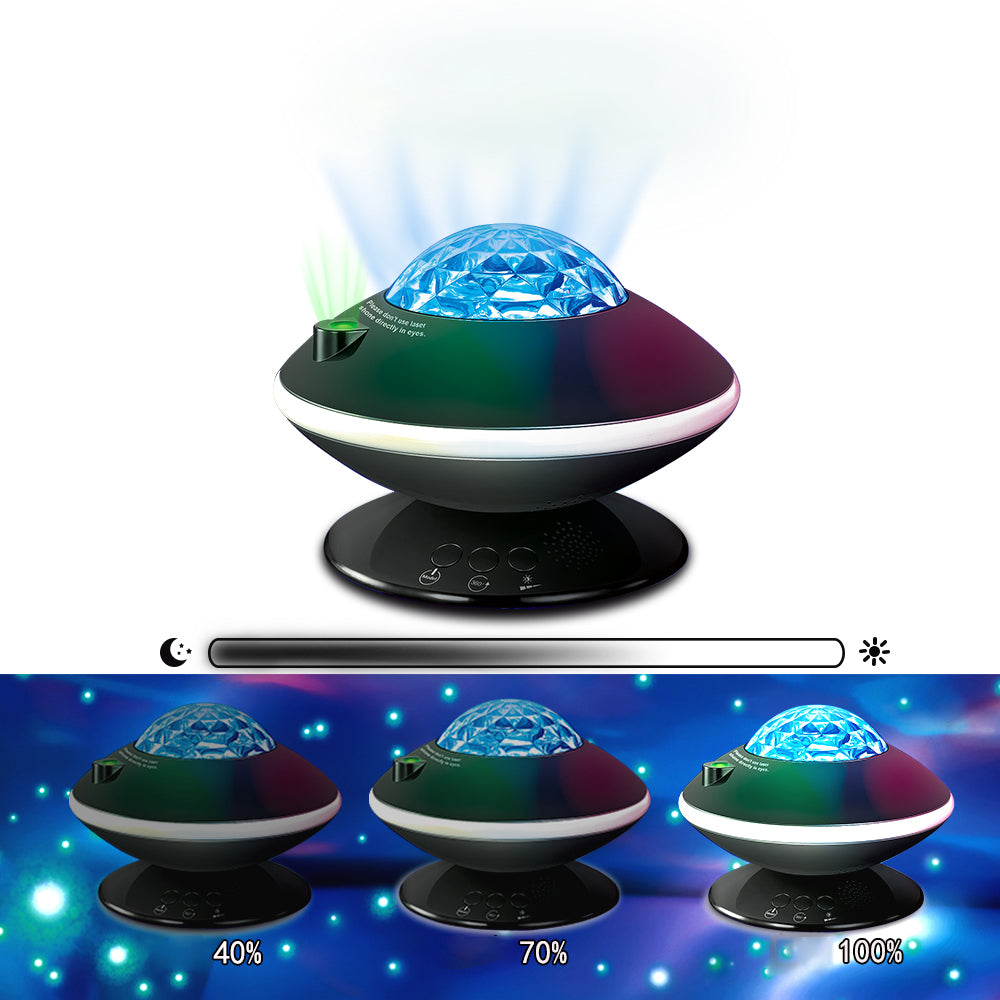 012-2081 LED Starry Sky Projector Ocean Wave 360Â° Rotatable Night Light Room Party Decor