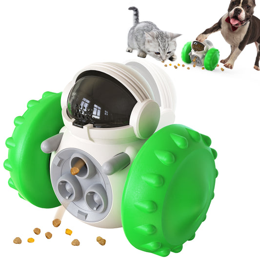LSC-01 Food Dispensing Cat Chew Toy Interactive Tumbler Dogs Moving Toys Funny Exercise Kitten Teaser Toys for Indoor Pets (with FDA, BPA-Free)