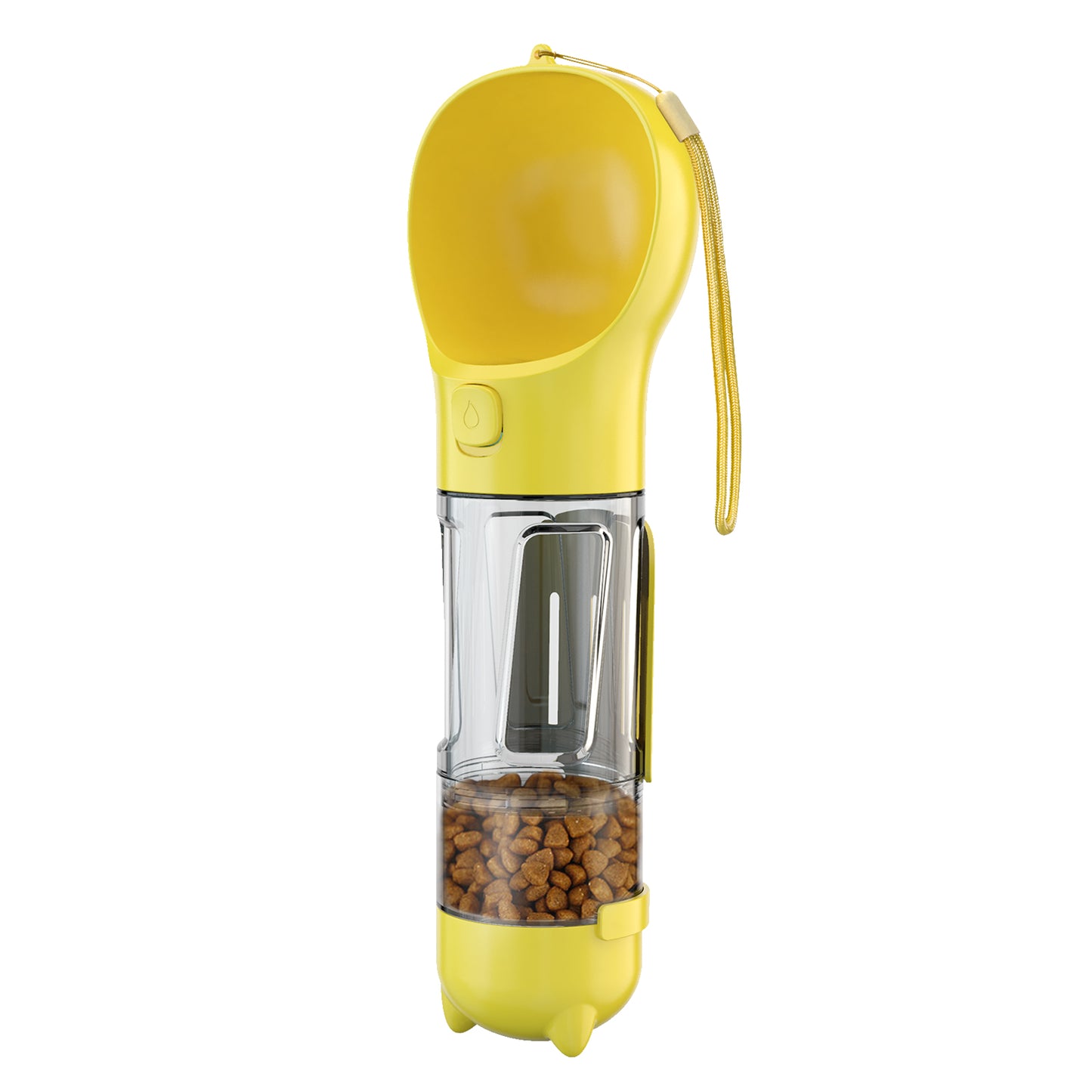 Portable Dog Water Bottle Pet Puppy Doggie Food Storage Box (BPA-Free, FDA Certified), with 300ML Water Bottle+Poop Bag Dispenser+Food Storage Box 