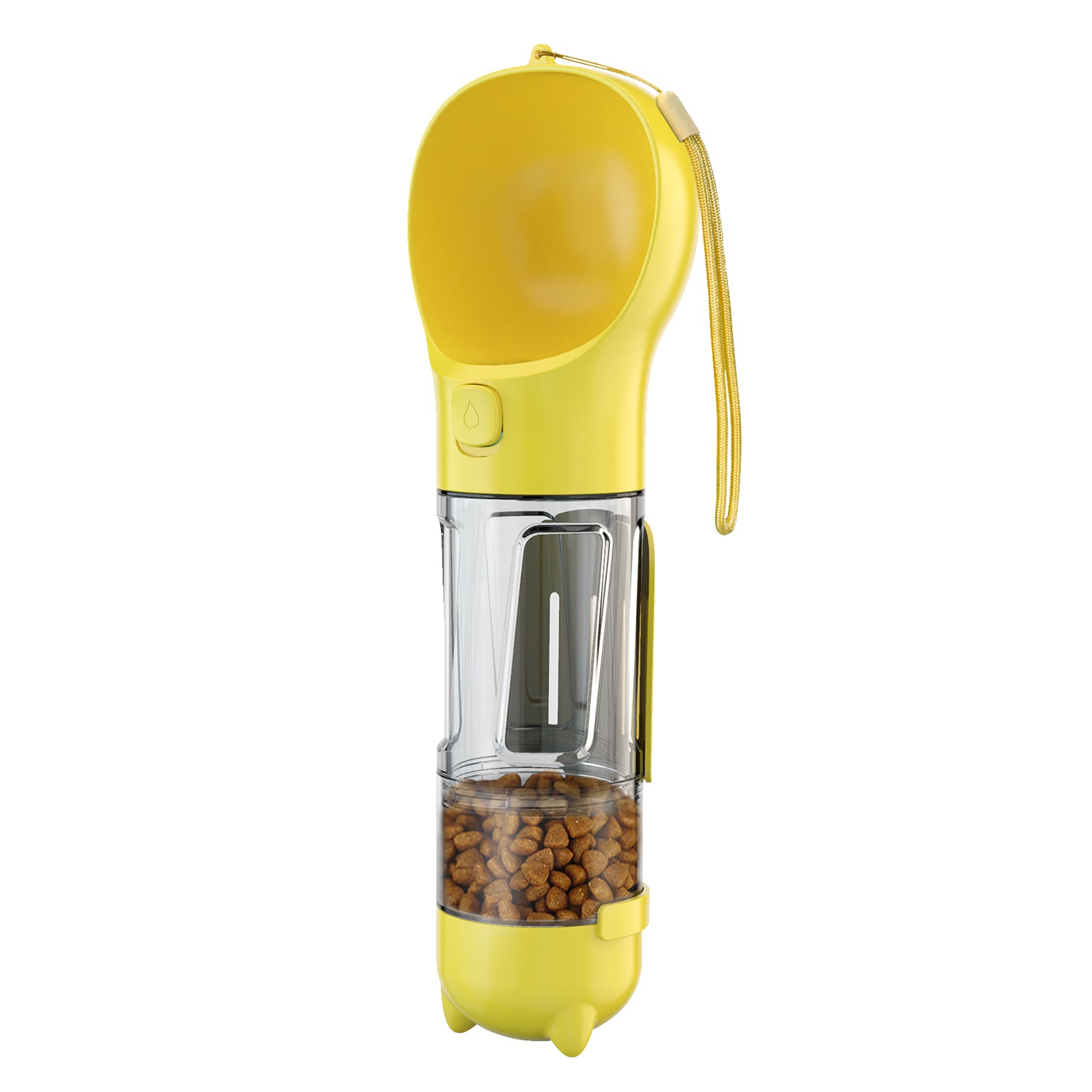 Portable Dog Water Bottle Pet Puppy Doggie Food Storage Box (BPA-Free, FDA Certified), with 300ML Water Bottle+Poop Bag Dispenser+Food Storage Box 