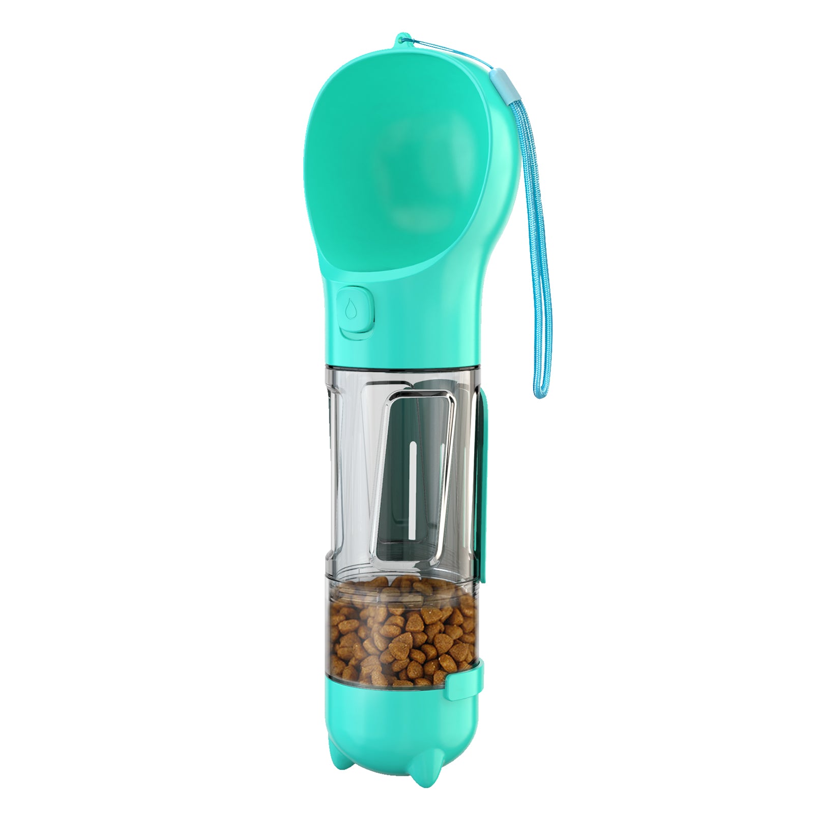 Portable Dog Water Bottle Pet Puppy Doggie Food Storage Box (BPA-Free, FDA Certified), with 300ML Water Bottle+Poop Bag Dispenser+Food Storage Box 