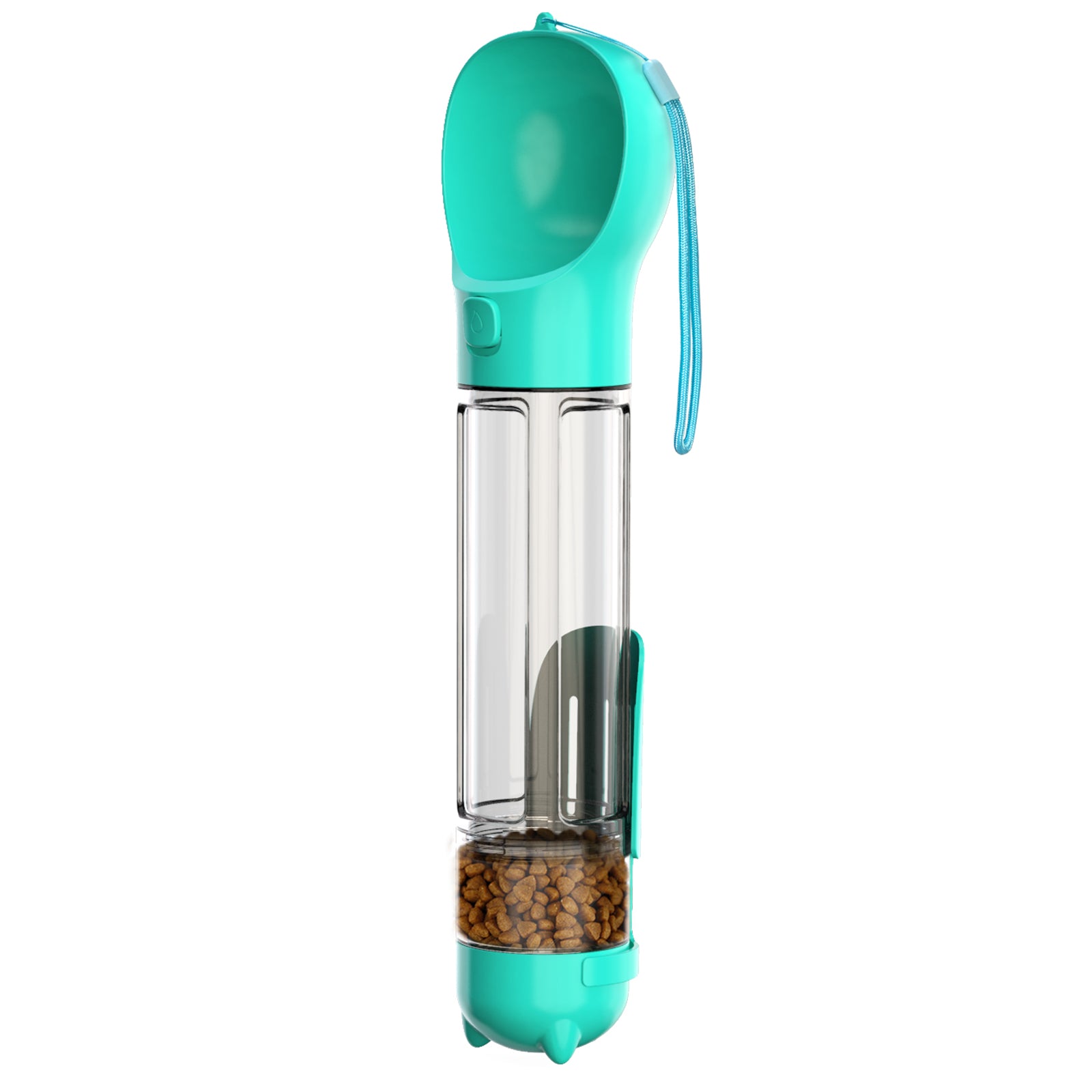 Multifunction Pet Dog Food Storage Box Water Bottle (BPA-Free, FDA Certified), with Poop Bag Dispenser+500ML Water Bottle+Food Storage Box 