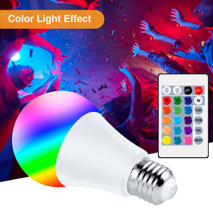 15W E27 RGB LED Bulb Light Colorful Changing Atmosphere Lamp with Remote Control