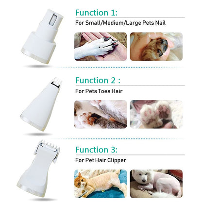 H02022 Dog Grooming Kit 4-in-1 Pet Clippers Low Noise 600mAh Rechargeable Cordless Electric Quiet Hair Clippers Set