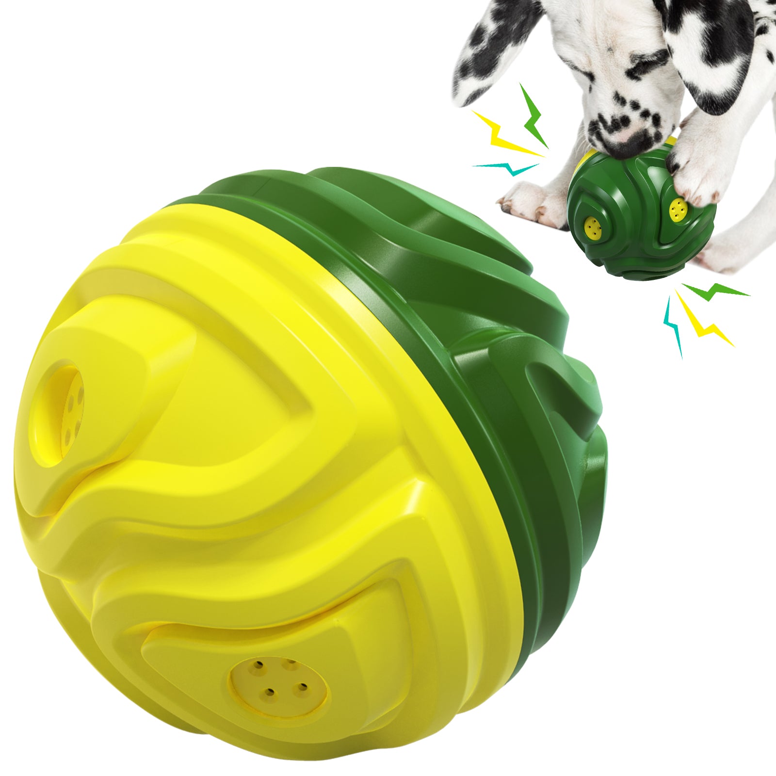YSQ-03 TPR Pet Squeaky Toy for Puppy Dog Chew Toy with Sound Teething Teeth Cleaning Ball Tool for Dog Teeth Grinding (with FDA, BPA-Free)