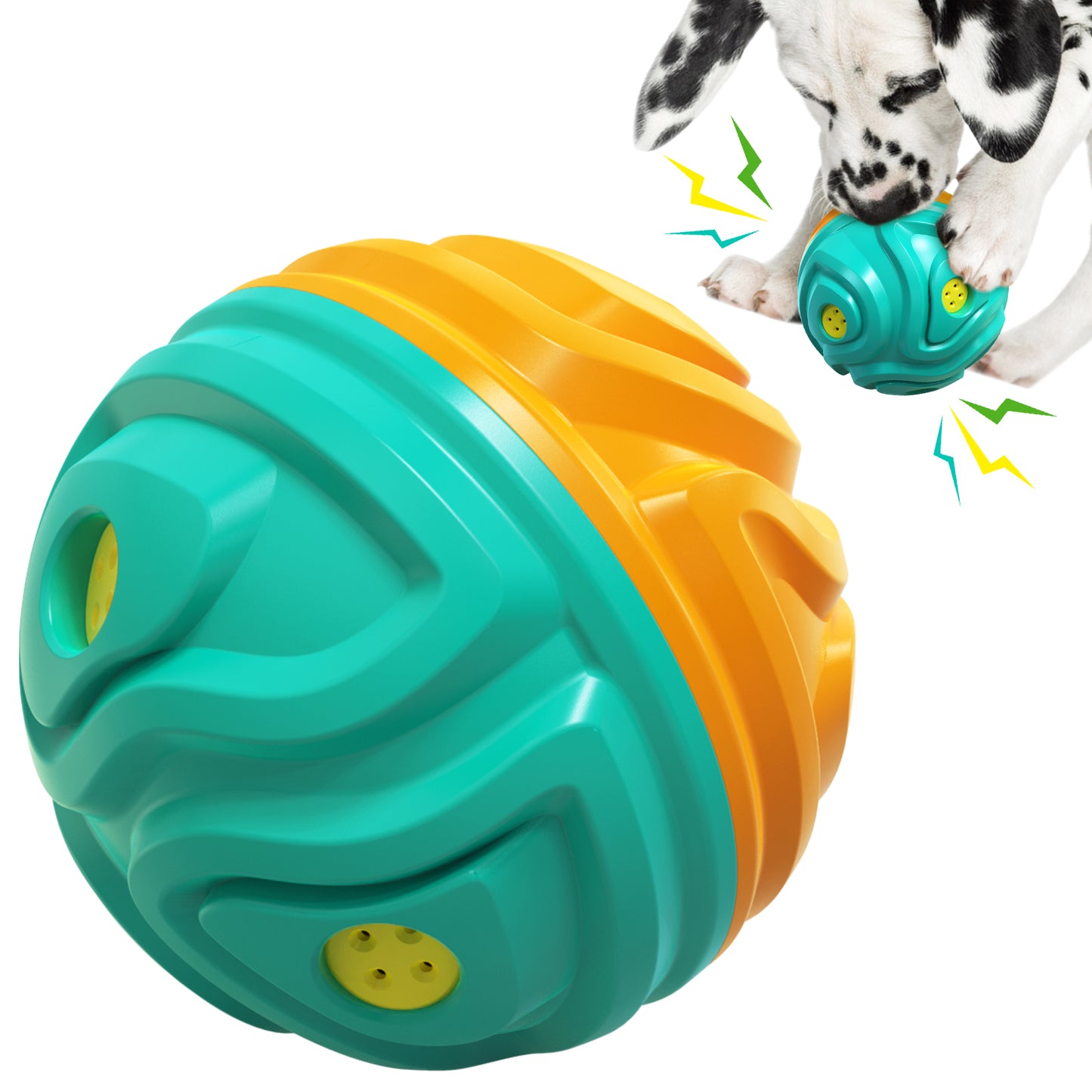 YSQ-03 TPR Pet Squeaky Toy for Puppy Dog Chew Toy with Sound Teething Teeth Cleaning Ball Tool for Dog Teeth Grinding (with FDA, BPA-Free)