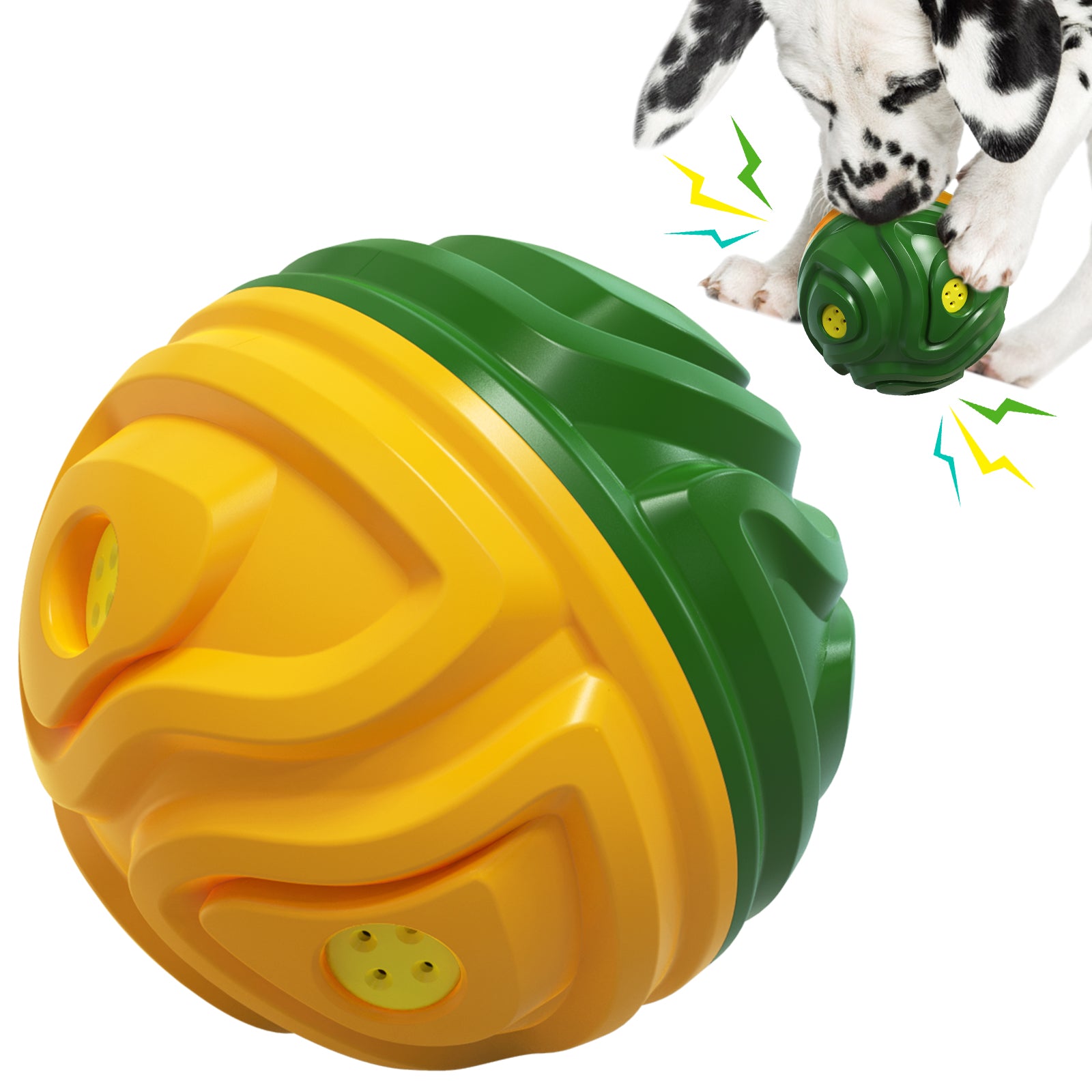 YSQ-03 TPR Pet Squeaky Toy for Puppy Dog Chew Toy with Sound Teething Teeth Cleaning Ball Tool for Dog Teeth Grinding (with FDA, BPA-Free)
