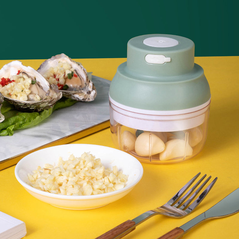 100ml BPA Free Mini Electric Garlic Crusher Grinder Masher USB Vegetable Meat Chopper (No FDA Certification)