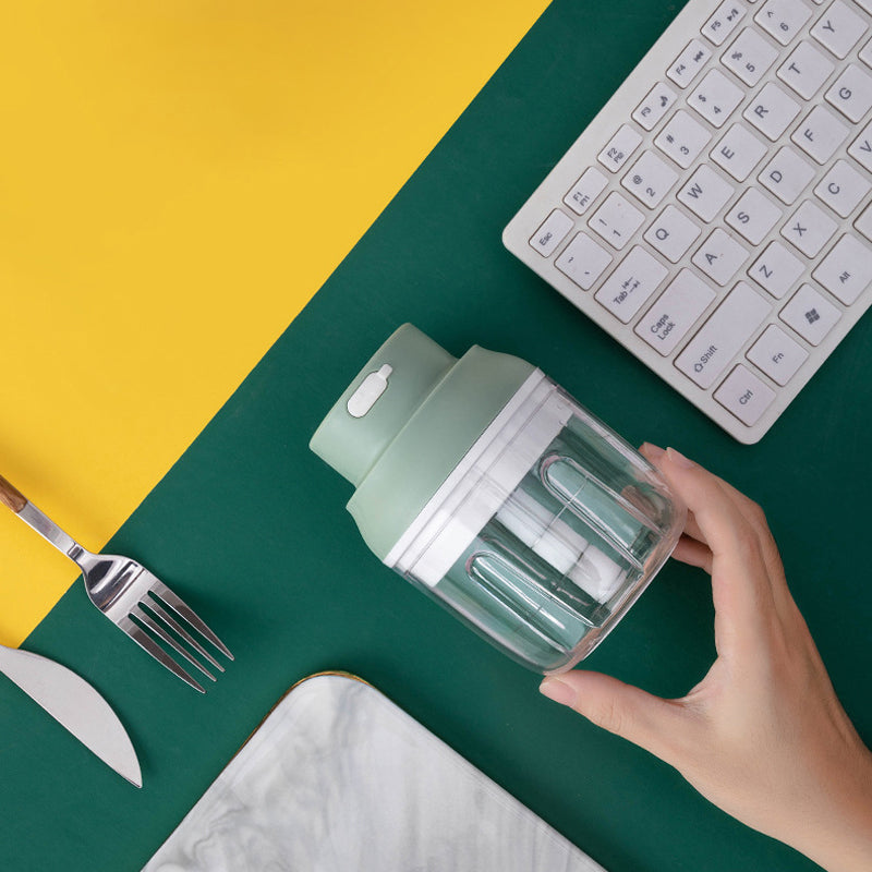 100ml BPA Free Mini Electric Garlic Crusher Grinder Masher USB Vegetable Meat Chopper (No FDA Certification)
