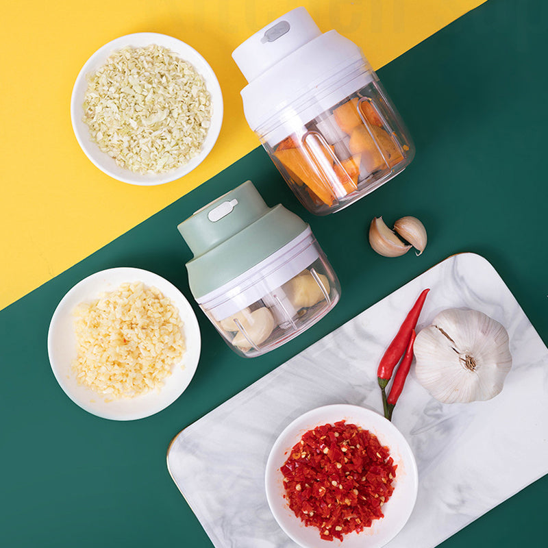 100ml BPA Free Mini Electric Garlic Crusher Grinder Masher USB Vegetable Meat Chopper (No FDA Certification)