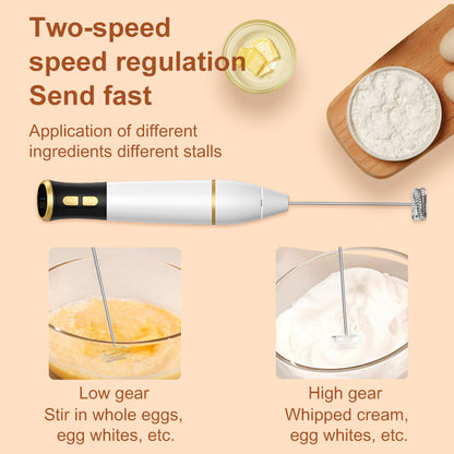 KF3001 Stainless Steel Milk Frother Handheld Foam Maker Coffee Blender Whisk Drink Electric Mixer for Kitchen (Without FDA, BPA-Free)