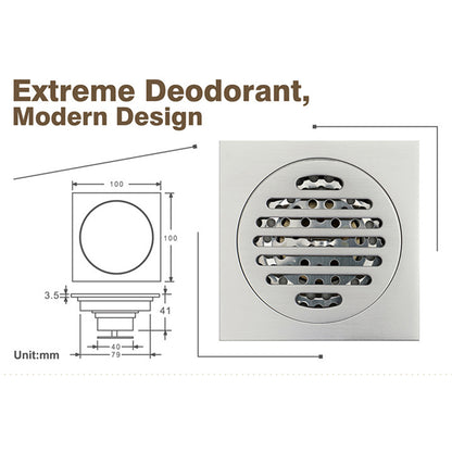 HIDEEP HIDL002-3 100*100mm Shower Floor Drain Hair Strainer Cover Hair Catcher Replacement