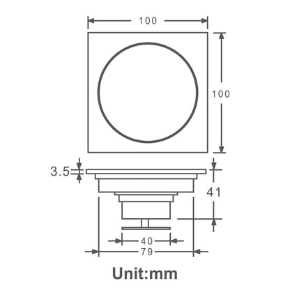 HIDEEP HIDL002-3 100*100mm Shower Floor Drain Hair Strainer Cover Hair Catcher Replacement