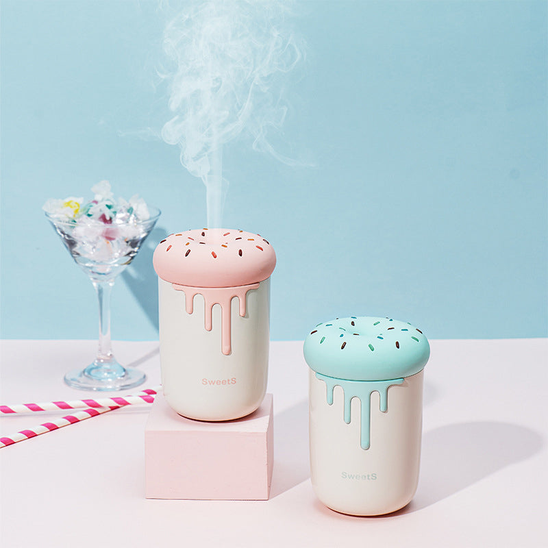 Creative USB Charging Cartoon Donut Design Desktop Sprayers Humidifier