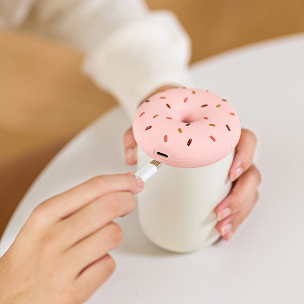 Creative USB Charging Cartoon Donut Design Desktop Sprayers Humidifier