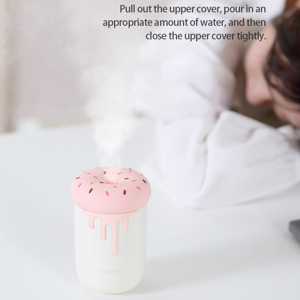 Creative USB Charging Cartoon Donut Design Desktop Sprayers Humidifier