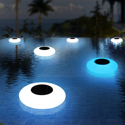 COOLQING 24.8x24.8x6.7CM Waterproof Solar Powered Floating Pool Light Color Changing Float Lamp Decoration