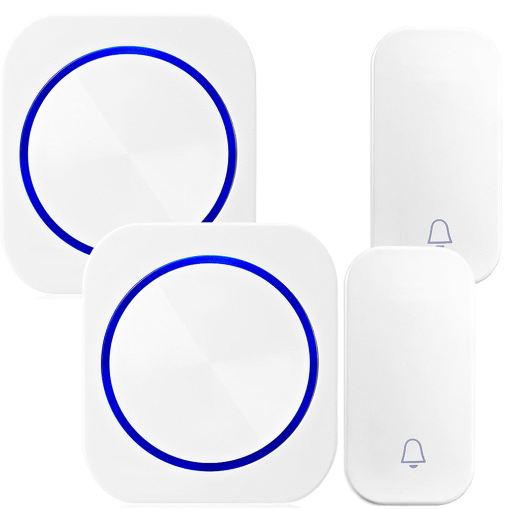 SMATRUL M688 Self Powered Wireless Doorbell Waterproof Battery Free Door Bell 150M Remote 4 Modes 58 Music, 2x Transmitters + 2x Receivers 