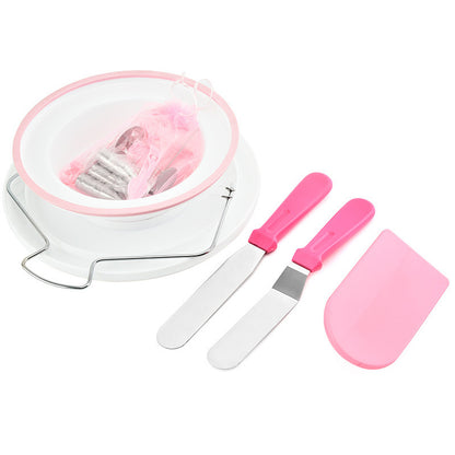 TB004 73Pcs/Set Kitchen Baking Cake Turntable Icing Tips Frosting Tool Dessert Cake Decorating Tools Kit (BPA Free, no FDA Certificate)