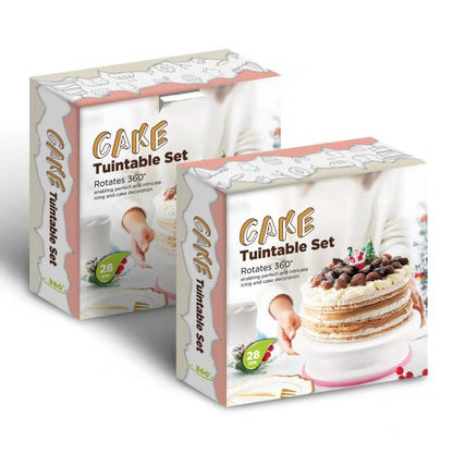 TB004 73Pcs/Set Kitchen Baking Cake Turntable Icing Tips Frosting Tool Dessert Cake Decorating Tools Kit (BPA Free, no FDA Certificate)