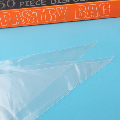 50PCS Pastry Bags Thicked Disposable Piping Bags Icing Bags Clear PE Cake Decorating Bags Baking Tools Supplies (BPA-Free, without FDA Certification)