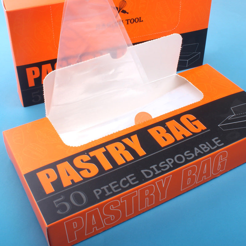 50PCS Pastry Bags Thicked Disposable Piping Bags Icing Bags Clear PE Cake Decorating Bags Baking Tools Supplies (BPA-Free, without FDA Certification)