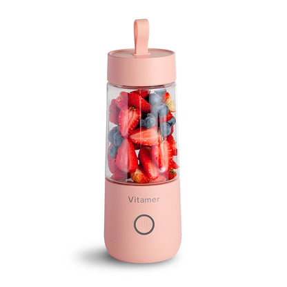 VITAMER 350ml Portable Electric Fruit Juicer USB Rechargeable Smoothie Blender Machine Kitchen Fruit Mixer Cup Juicing Cup