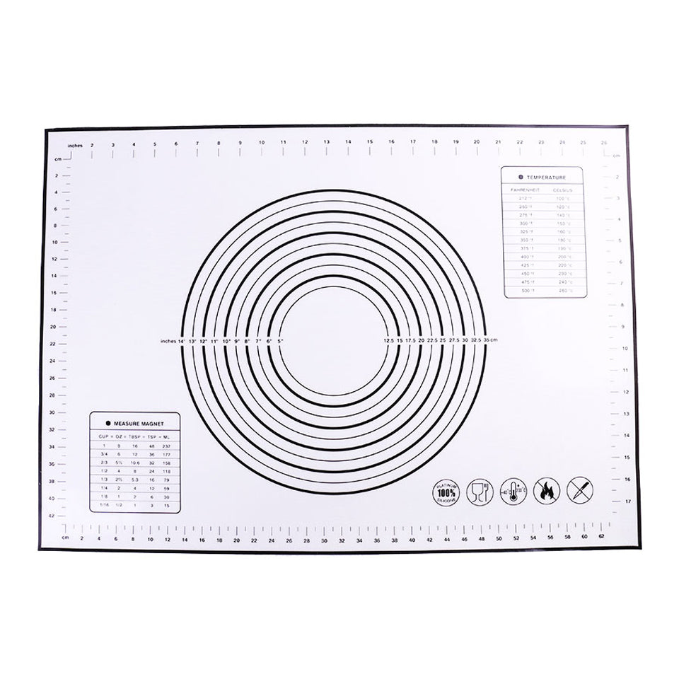 50*70cm Kitchen Reusable Silicone Baking Mat Rolling Dough Mat Non-stick Oven Pastry Tool (BPA-free, No FDA Certificate)
