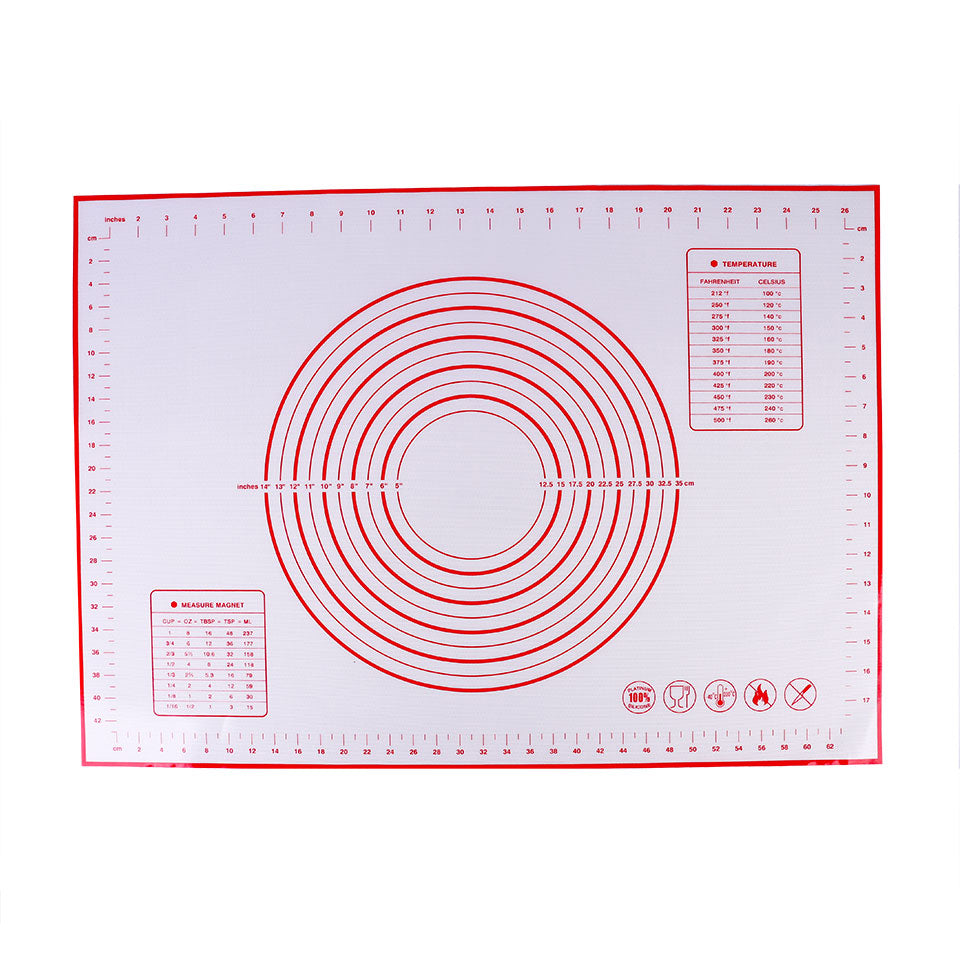 50*70cm Kitchen Reusable Silicone Baking Mat Rolling Dough Mat Non-stick Oven Pastry Tool (BPA-free, No FDA Certificate)