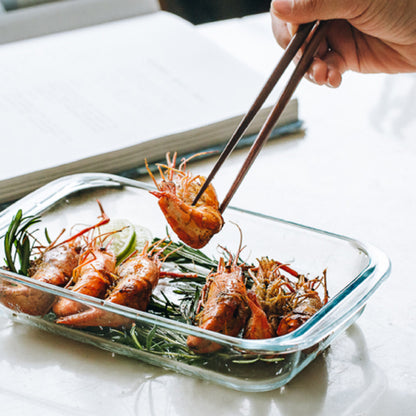 3.5L Oven Glass Pan Clear Glass Baking Dish Cooking Casserole Dish Rectangular Baking Pan Glass Bakeware (BPA-free, No FDA Certificate)