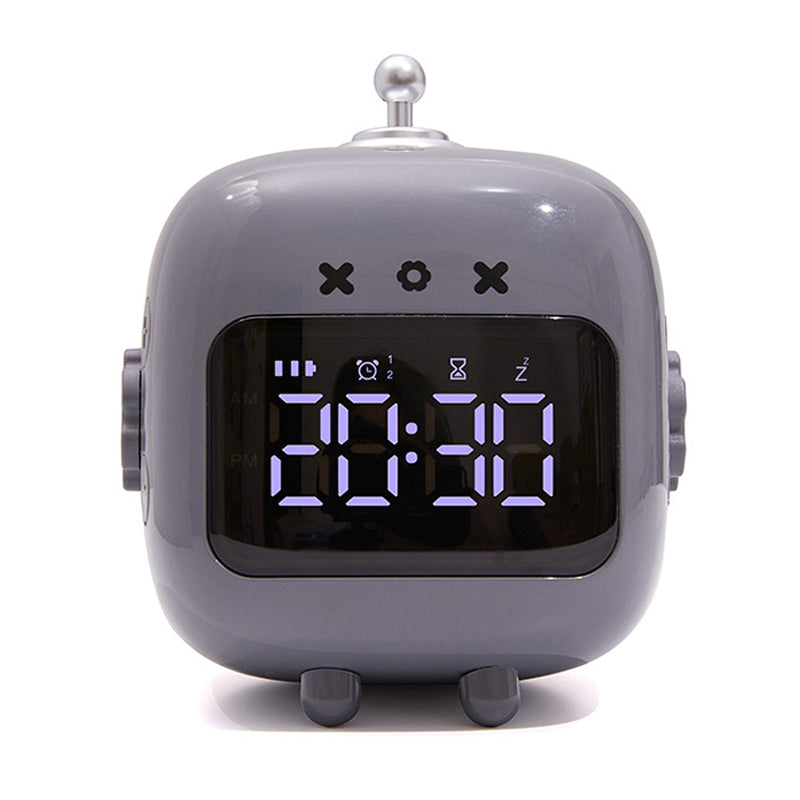 Alarm Clock Study Timer Digital Cute Kid's Bedside Clock Countdown Function Voice Controlled Wake Up Children's Sleep Trainer Snooze Time Setting Tool for Boys and Girls