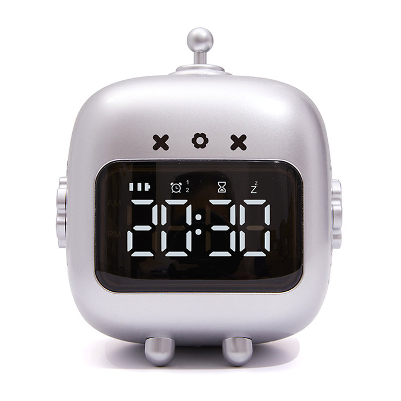 Alarm Clock Study Timer Digital Cute Kid's Bedside Clock Countdown Function Voice Controlled Wake Up Children's Sleep Trainer Snooze Time Setting Tool for Boys and Girls